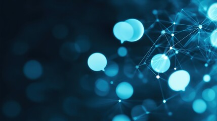 Glowing Digital Speech Bubbles