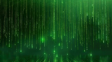 Green Matrix Futuristic Dots Background