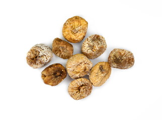 Dried Fig isolated on white background, clipping path, full depth of field