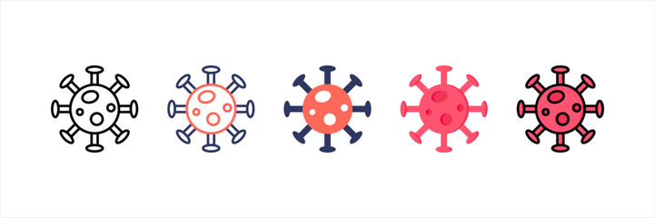 Infectious Disease Multistyle Icon Set