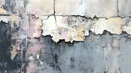 Obraz premium Abstract Textured Wall with Cracked Paint and Distressed Finish