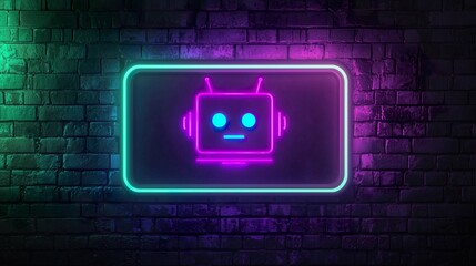 Neon AI Chatbot Sign