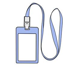 Modern minimalist ID card illustration featuring photo, name, title, barcode, and logo. Perfect for business and corporate themes