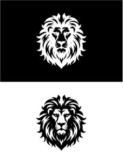 Fierce Lion Silhouette Logo Design – Bold, Regal, and Commanding
