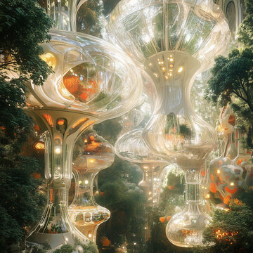 Paesaggio alieno di un pianeta sconosciuto in una galassia lontana