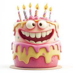 realistic watercolour cartoon cute ink fun cake tier