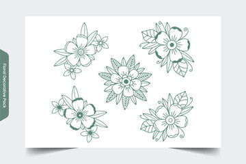 Floral Decorative Pack 7