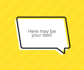 Speech bubble. Space for quote text, frame message