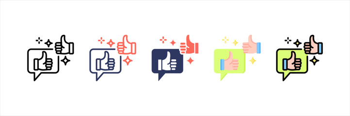 Obraz premium Encouragement Multistyle Icon Set