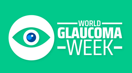 World glaucoma week background banner or poster design template. observed every year in March. Holiday concept. Use to any Template, card, poster, placard, template.