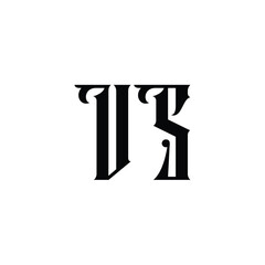 VS monogram logo design letter text name symbol monochrome logotype alphabet character simple logo