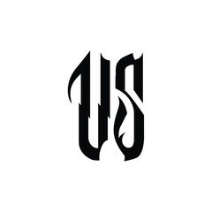 VS monogram logo design letter text name symbol monochrome logotype alphabet character simple logo