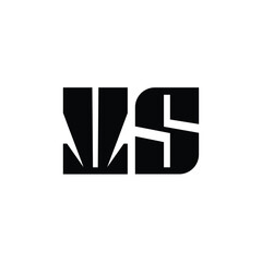 VS monogram logo design letter text name symbol monochrome logotype alphabet character simple logo