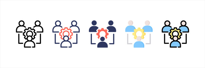 Teamwork Multistyle Icon Set