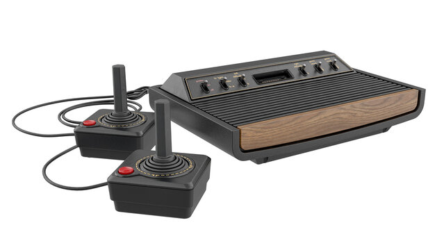 Retro gaming console 3D rendering