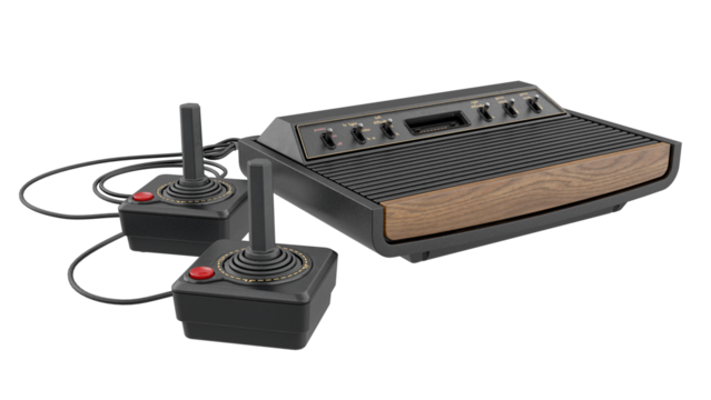 Retro gaming console 3D rendering