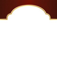 Modern Golden Islamic Border Decoration