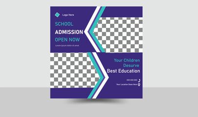 School Admission social media post design
