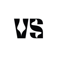 VS monogram logo design letter text name symbol monochrome logotype alphabet character simple logo