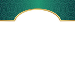 Modern Golden Islamic Border Decoration