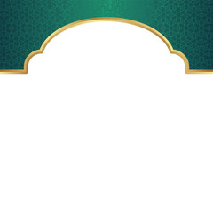 Modern Golden Islamic Border Decoration