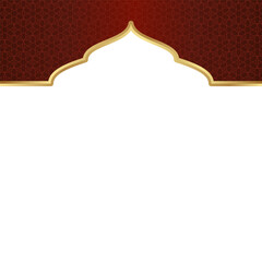 Modern Golden Islamic Border Decoration