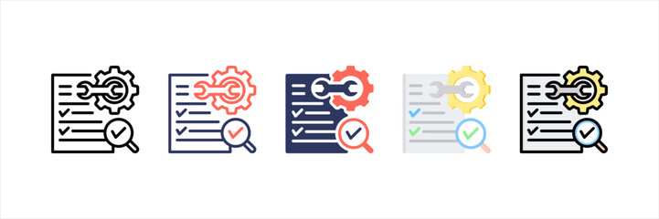Audit Multistyle Icon Set