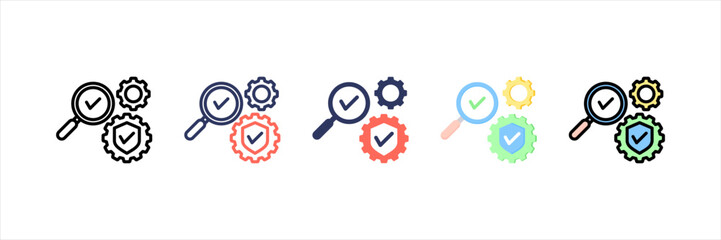 Inspection Multistyle Icon Set