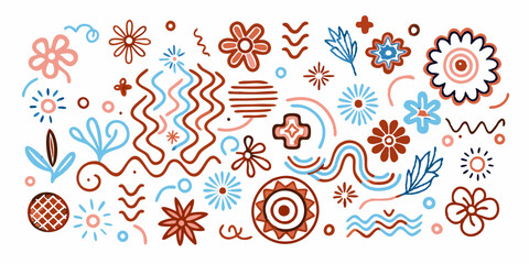 Fototapeta premium Floral Fantasia: A Kaleidoscope of Abstract Elegance
