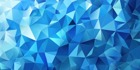 Fototapeta premium Blue geometric abstract background with triangular shapes and gradients