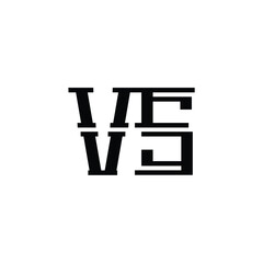 Obraz premium VS monogram logo design letter text name symbol monochrome logotype alphabet character simple logo