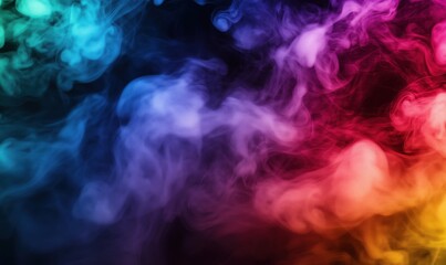 Colorful smoke abstract background with vibrant hues and swirling patterns