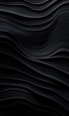 Obraz premium Abstract black background with wave shapes
