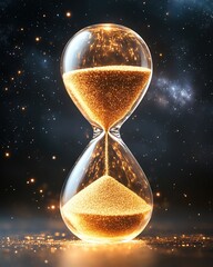 An hourglass representing the passage of time.