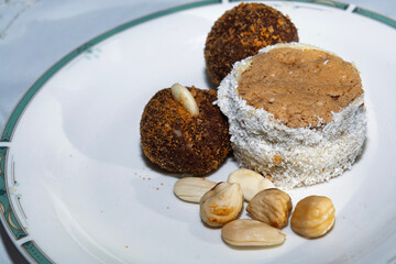 Small sweet cakes on a plate
