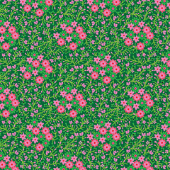 PrintElegant floral pattern in small colorful flowers. Liberty style. Floral seamless background for fashion prints. Ditsy print. Seamless texture. Spring bouquet.