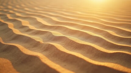 Fototapeta premium Intricate Patterns in a Golden Sand Dune at Sunset