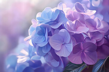 Serene Hydrangea Blooms: A Pastel Dream