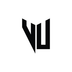 VU monogram logo design letter text name symbol monochrome logotype alphabet character simple logo
