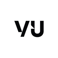 VU monogram logo design letter text name symbol monochrome logotype alphabet character simple logo