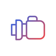 Gradient Camera Icon, Isolated Minimal Design