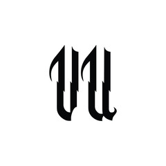 VU monogram logo design letter text name symbol monochrome logotype alphabet character simple logo