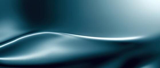 Abstract Teal Flowing Fabric Background