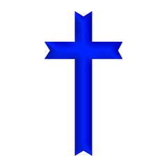 Blue 3D Holy Christian Cross in Different Styles | Christian Cross in Blue Color | Christian Faith, Catholic Religion Symbol
