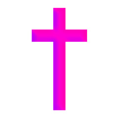 Obraz premium Pink 3D Holy Christian Cross in Different Styles | Christian Cross in Pink Color | Christian Faith, Catholic Religion Symbol