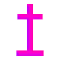 Obraz premium Pink 3D Holy Christian Cross in Different Styles | Christian Cross in Pink Color | Christian Faith, Catholic Religion Symbol