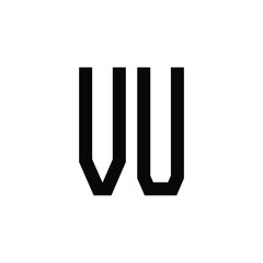 VU monogram logo design letter text name symbol monochrome logotype alphabet character simple logo