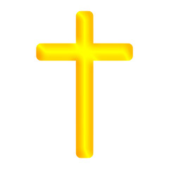 Gold 3D Holy Christian Cross in Different Styles | Christian Cross in Gold Color | Christian Faith, Catholic Religion Symbol