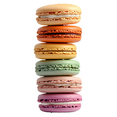 A stack of colorful macarons, Generative Ai
