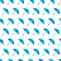 Contemporary Chic Blue Umbrella Vector Pattern. Perfect for weather-related projects, fashion textiles, digital wallpapers, and stationery. Ideal for rainy season branding, decor, and gift wrap
